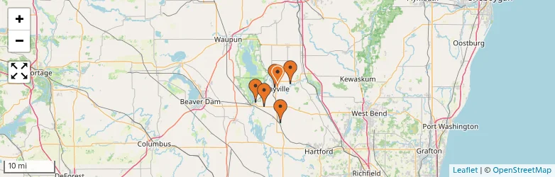 Related schools map