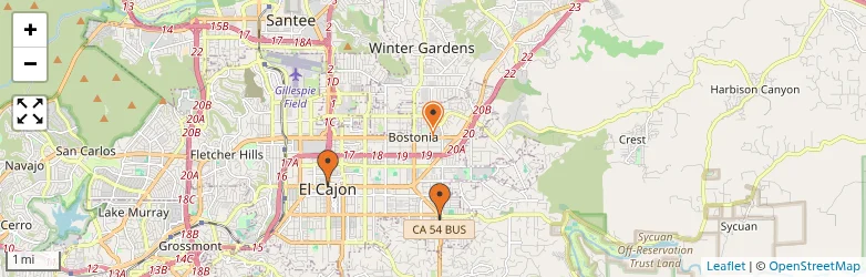 Related schools map