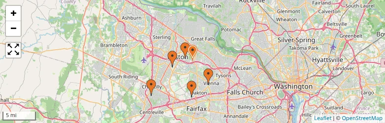 Related schools map