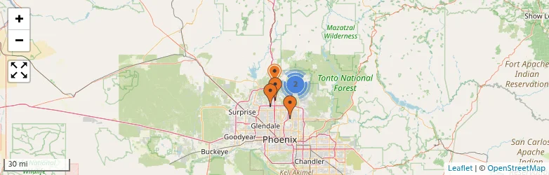 Related schools map