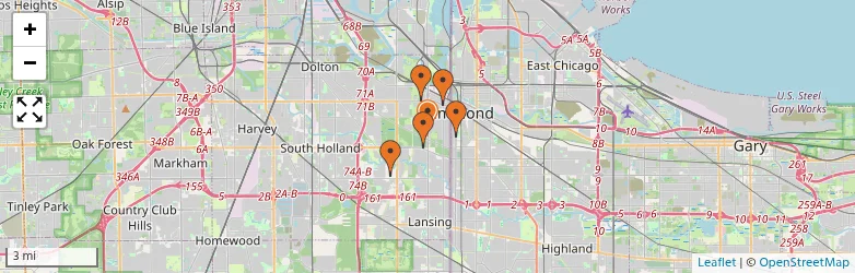 Related schools map