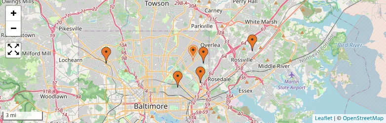 Related schools map