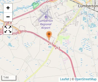 Map of Robeson County Multi Purpose Juvenile Home