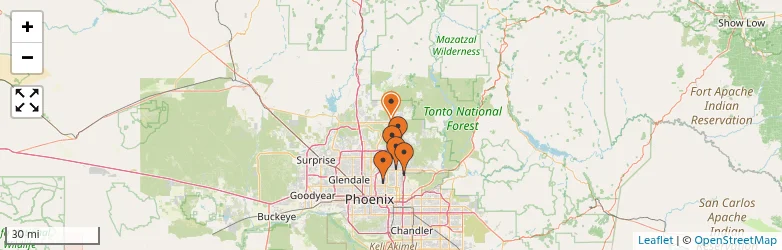 Related schools map
