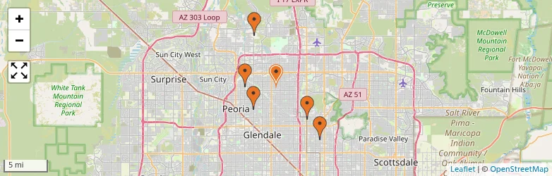 Related schools map