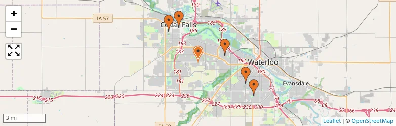 Related schools map