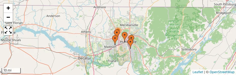 Related schools map
