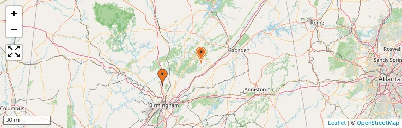 Related schools map