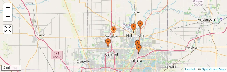 Related schools map
