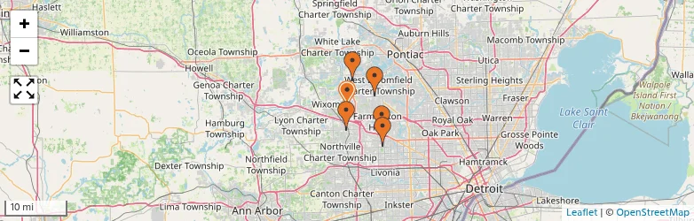 Related schools map