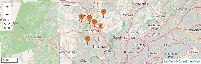 Related schools map