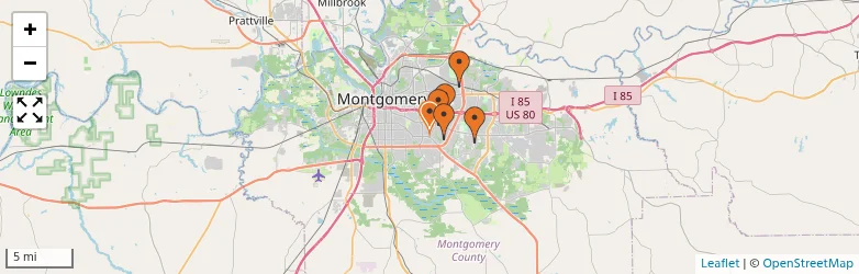 Related schools map