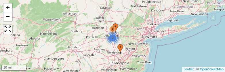 Related schools map
