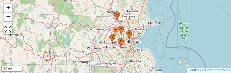 Related schools map