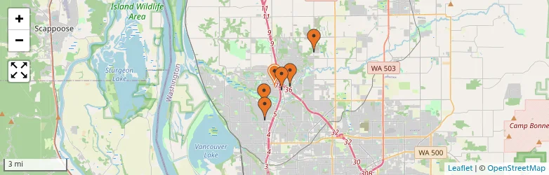 Related schools map