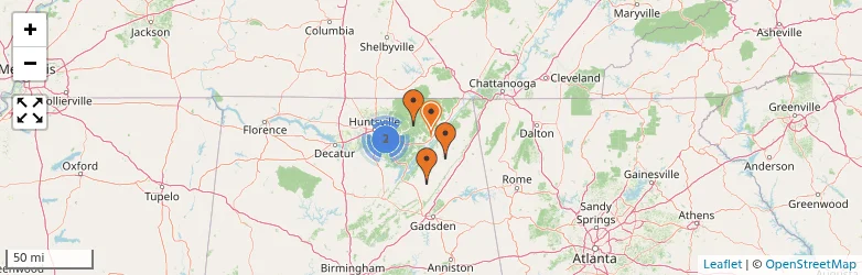 Related schools map