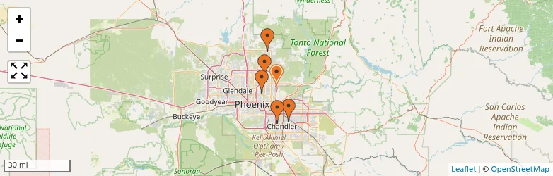 Related schools map