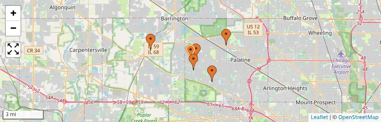 Related schools map