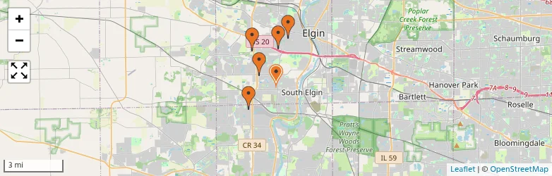 Related schools map