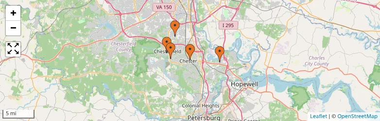 Related schools map
