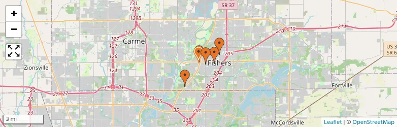 Related schools map