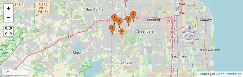 Related schools map