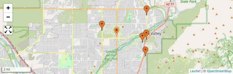 Related schools map