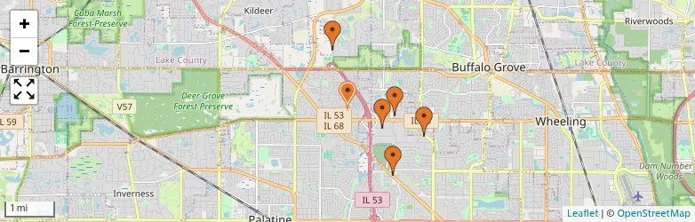 Related schools map