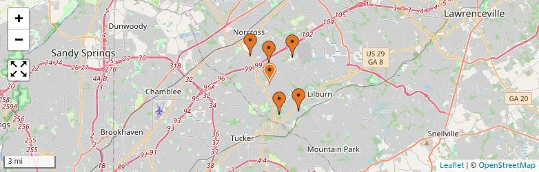 Related schools map