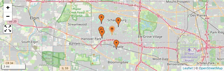 Related schools map