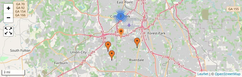 Related schools map