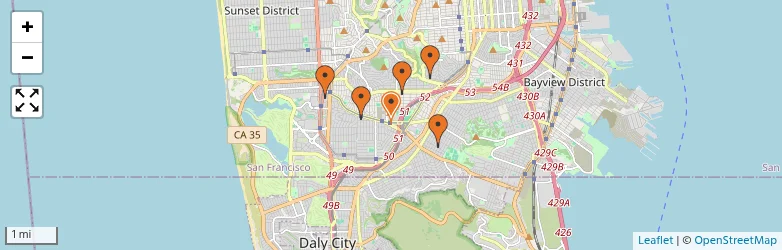 Related schools map