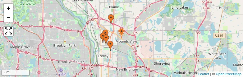 Related schools map