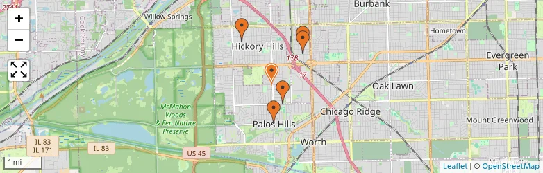 Related schools map