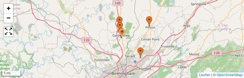 Related schools map