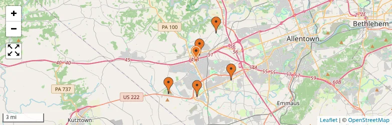 Related schools map