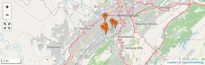 Related schools map