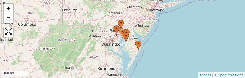 Related schools map
