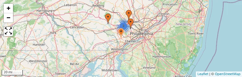 Related schools map