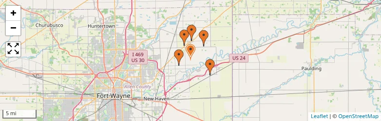 Related schools map