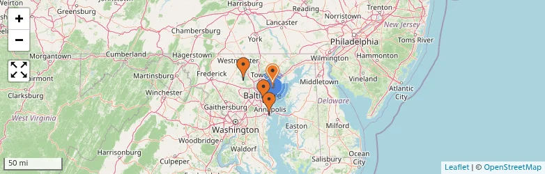 Related schools map