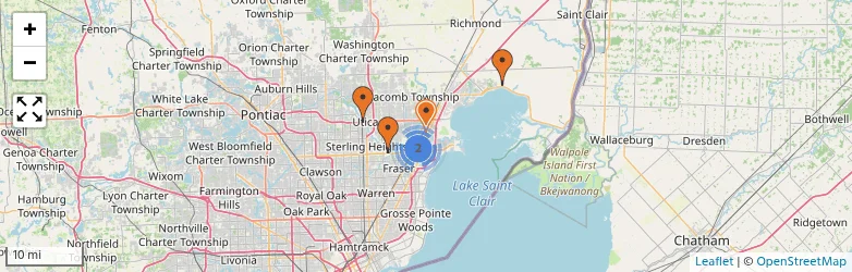 Related schools map
