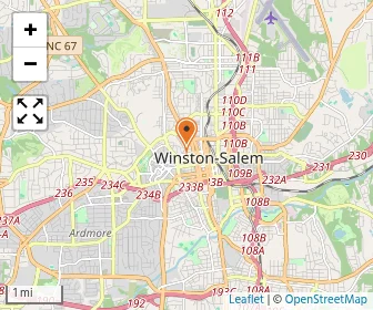 Map of Winston-salem Street School