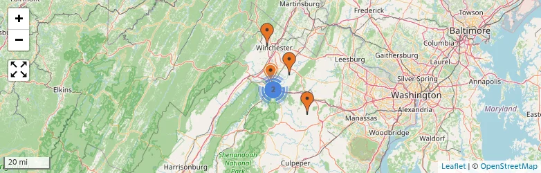 Related schools map