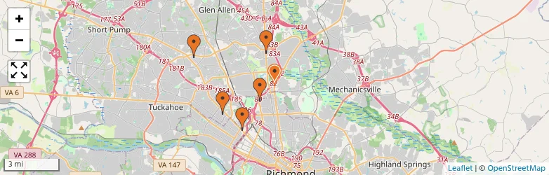 Related schools map
