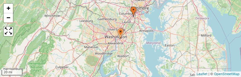 Related schools map