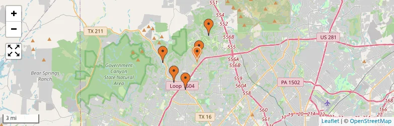 Related schools map