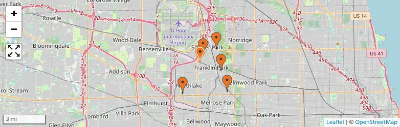 Related schools map