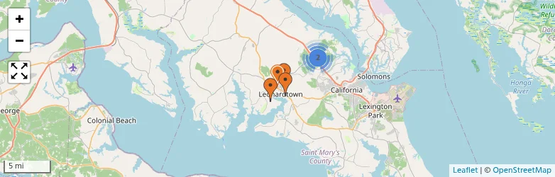 Related schools map