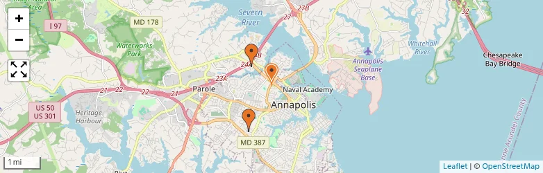 Related schools map